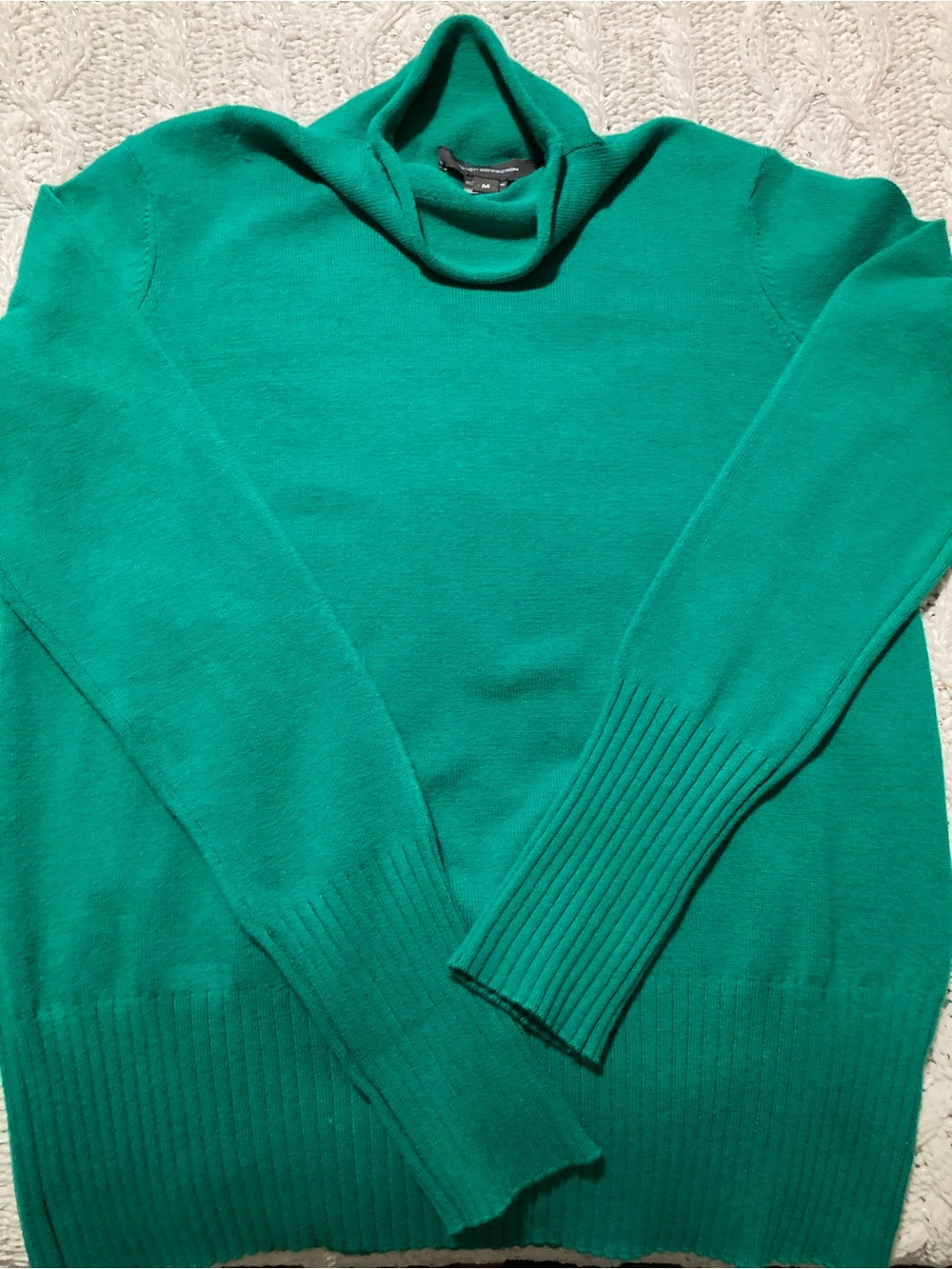 French Connection Emerald Green medium mock neck roll Sweater